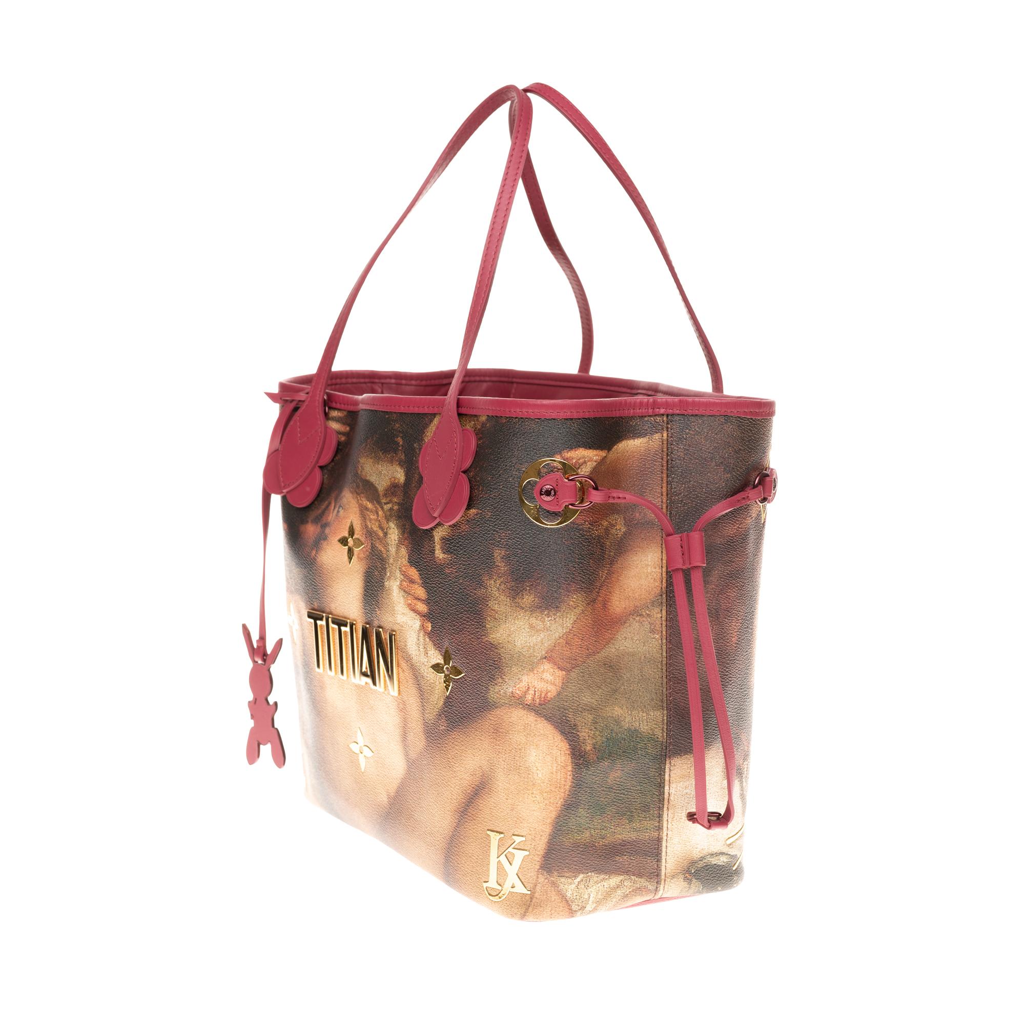 Brown Louis Vuitton Neverfull handbag limited edition  Titian by Jeff Koons 