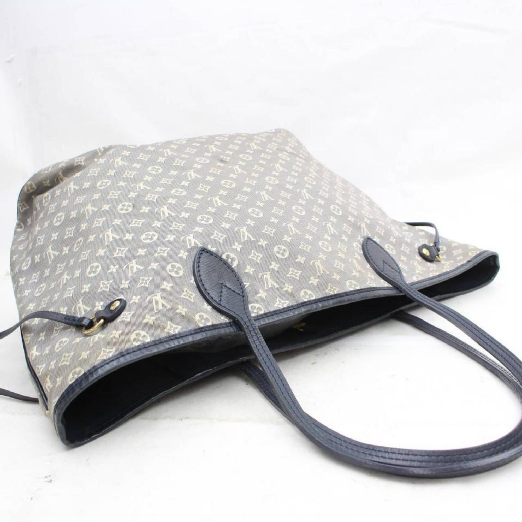 Authentic Louis Vuitton Neverfull Tote MM Fusain Monogram Idylle