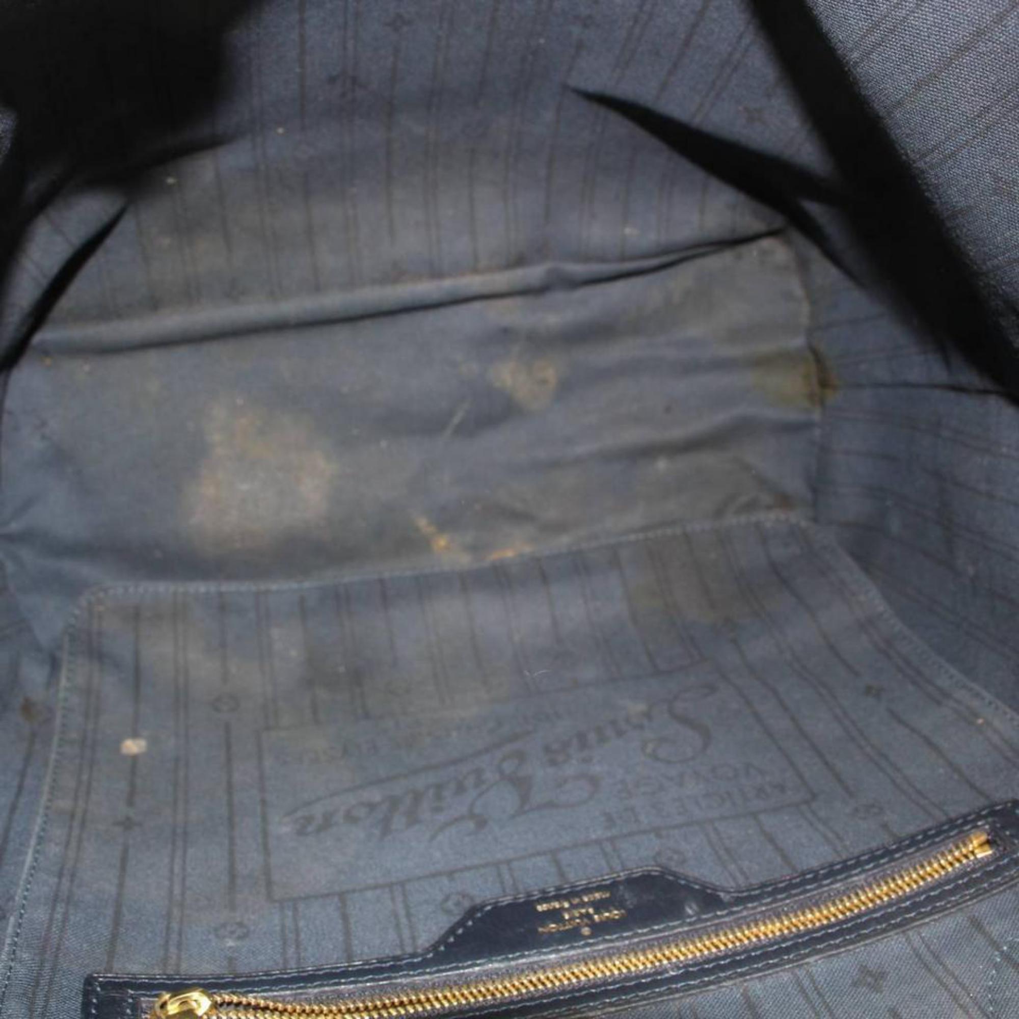 Louis Vuitton Neverfull Idylle Monogram Mini Lin Mm 869790 Blue Canvas Tote For Sale 3