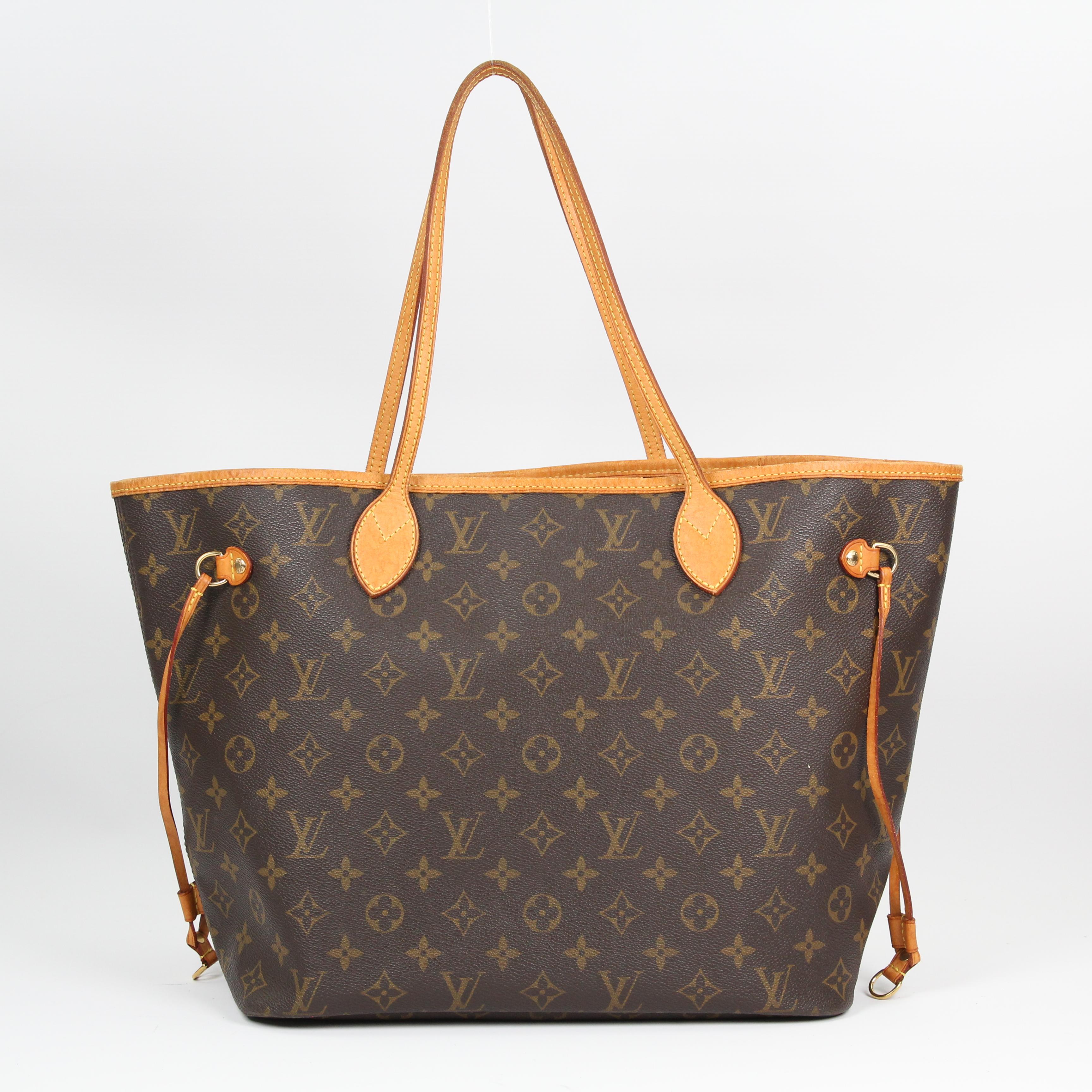 Louis Vuitton Neverfull leather tote For Sale 12