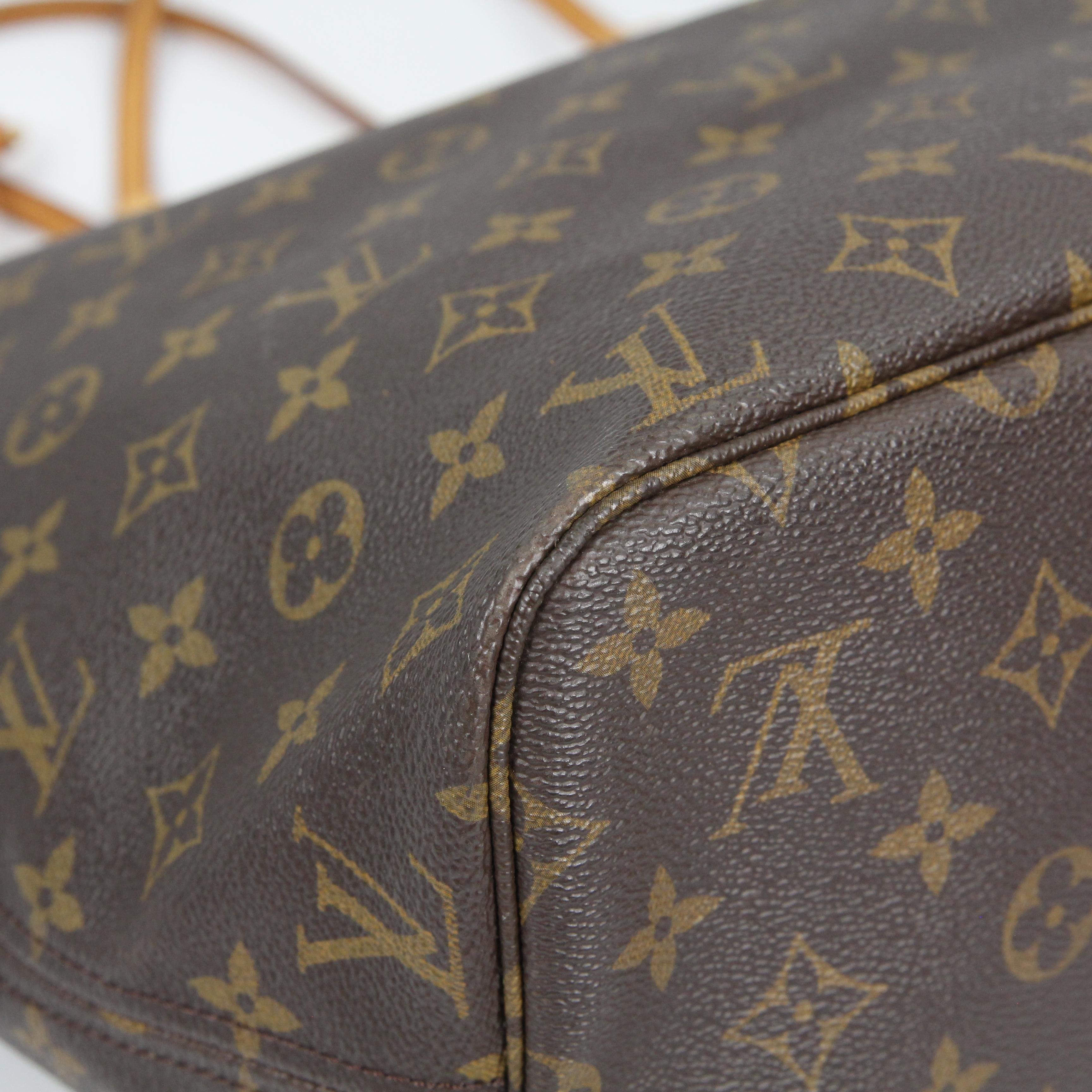 Louis Vuitton Neverfull leather tote For Sale 4