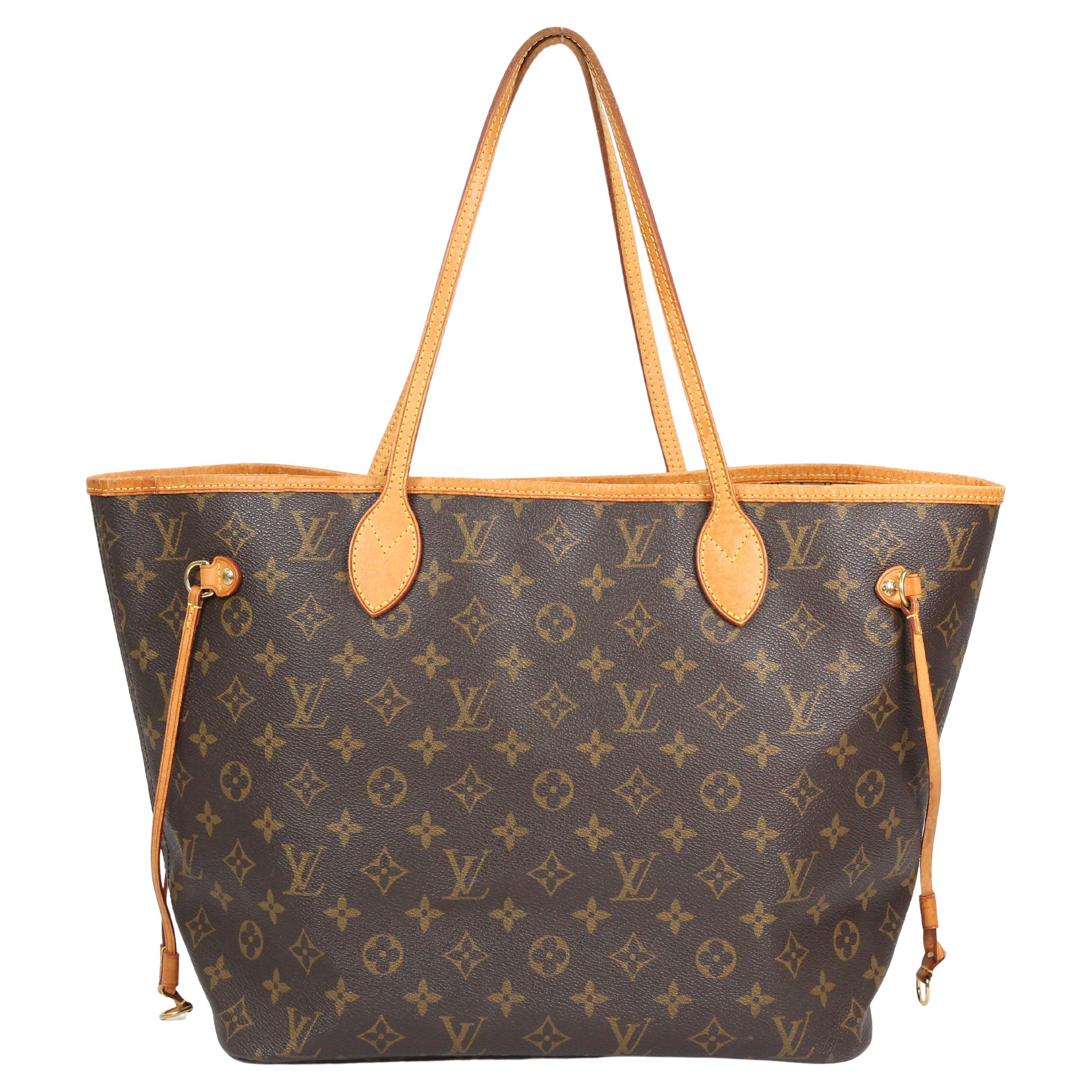Louis Vuitton Neverfull leather tote For Sale