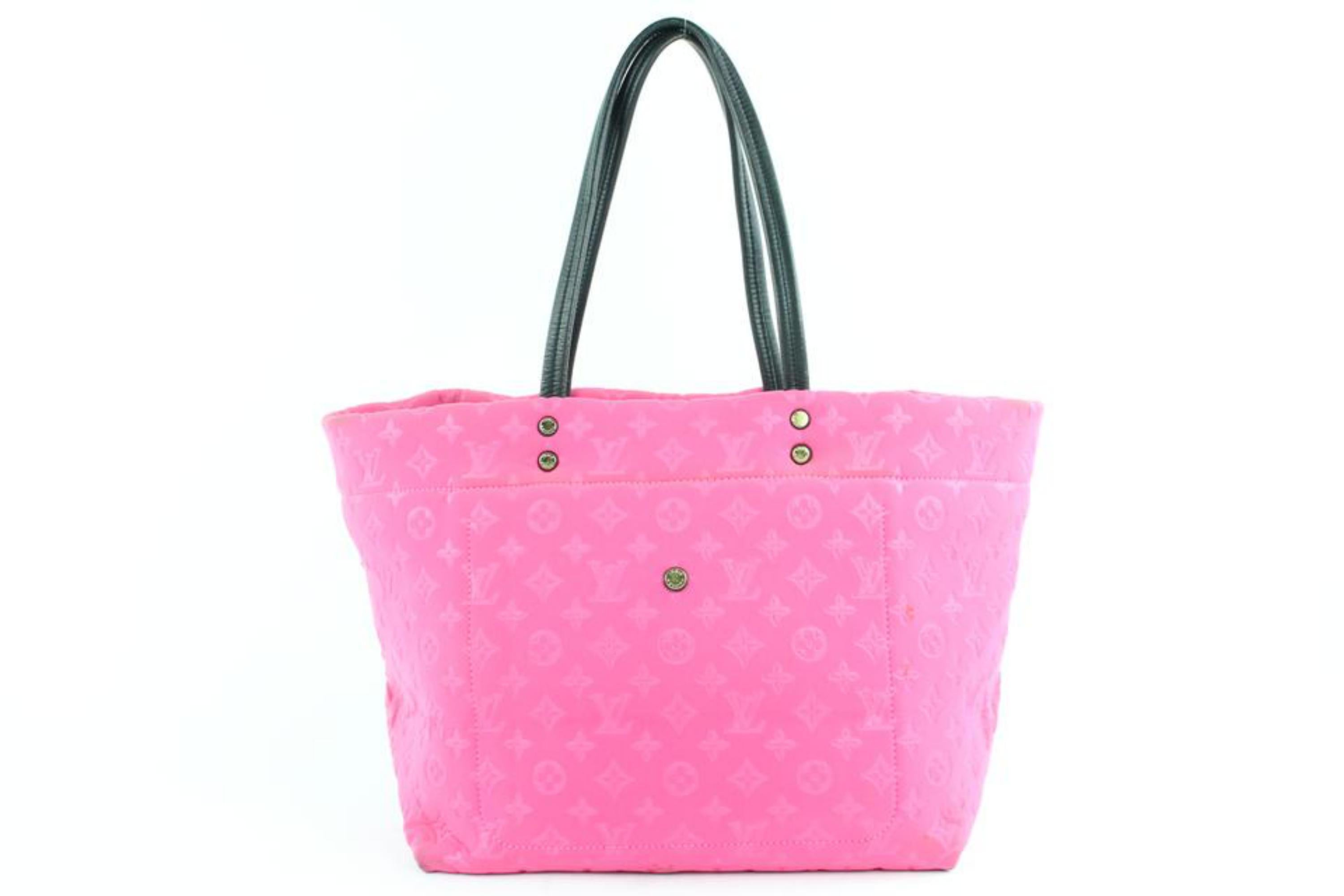 Louis Vuitton Neverfull Limited Edition Fuchsia Scubaneverfull Mm 16lz0114 Tote For Sale 5