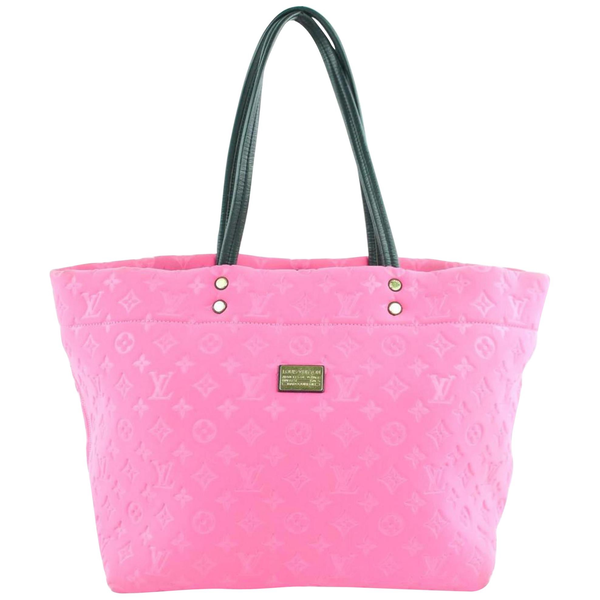Louis Vuitton Neverfull Limited Edition Fuchsia Scubaneverfull Mm 16lz0114 Tote For Sale
