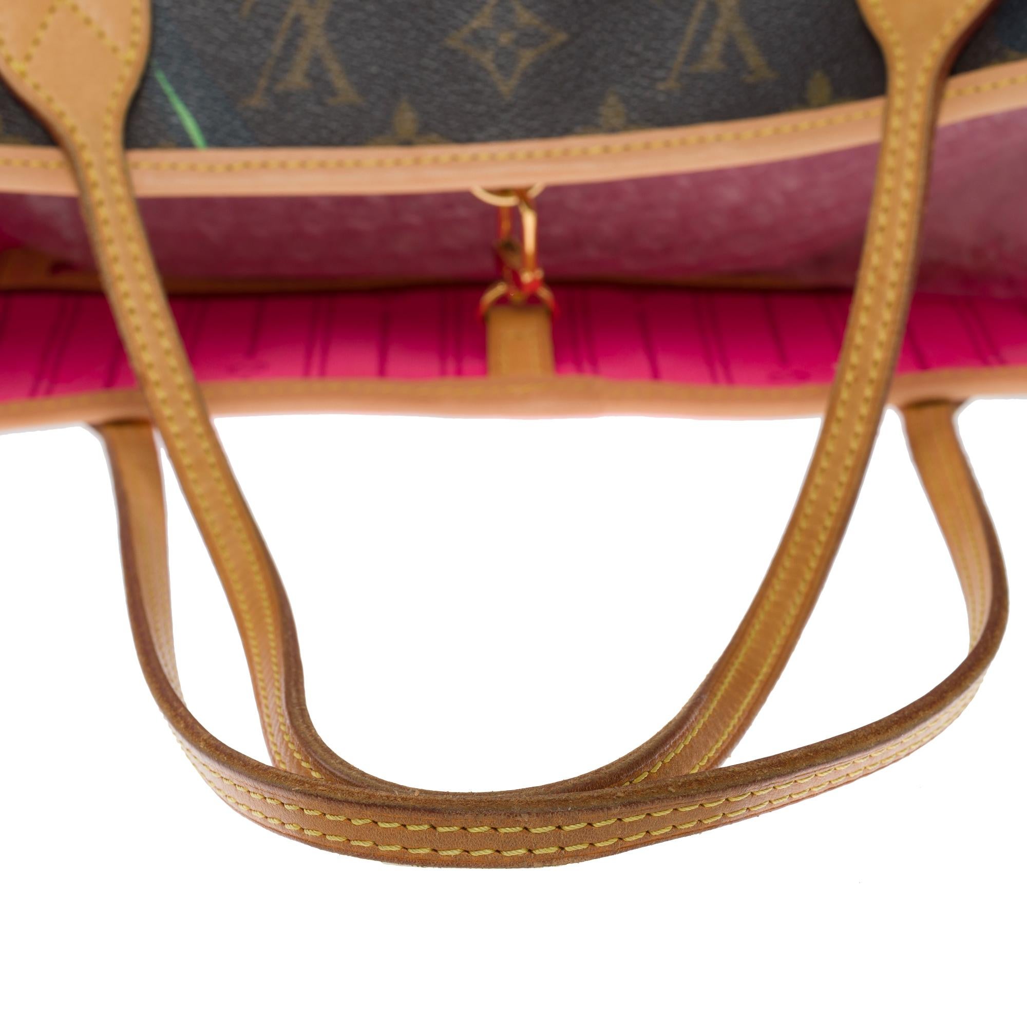 Louis Vuitton Neverfull Limited Edition Roses by Stephen Sprouse in brown canvas 1