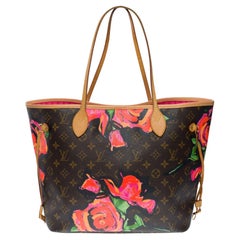 [Rank SA] LOUIS VUITTON M21352 Neverfull MM Floral Rose Tote Bag RFID  [Used]