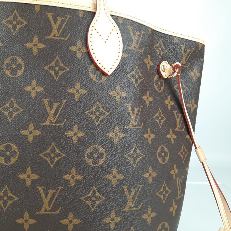 Louis Vuitton Neverfull MM Bag Colors Beige Monogram Canvas For Sale at  1stDibs | lv neverfull mm, louis vuitton neverfull colors, louis vuitton  purses