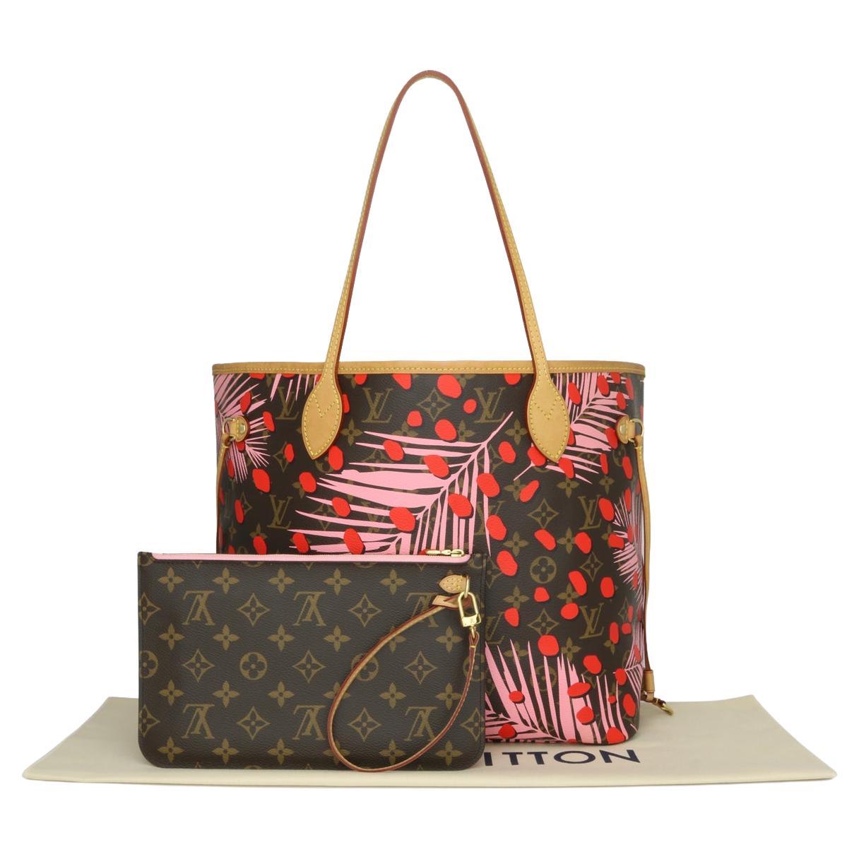 Louis Vuitton Neverfull MM Bag in Monogram Jungle Dots 2016 Limited Edition en vente