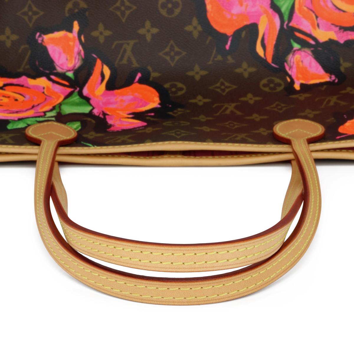 Louis Vuitton Neverfull MM Bag in Monogram Roses 2009 Limited Edition For Sale 9