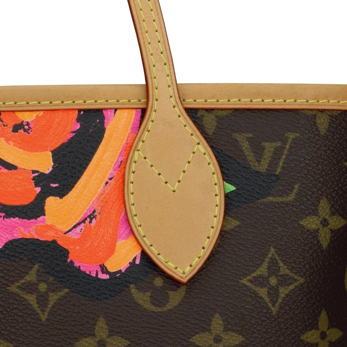 Louis Vuitton Neverfull MM Bag in Monogram Roses 2009 Limited Edition For Sale 10