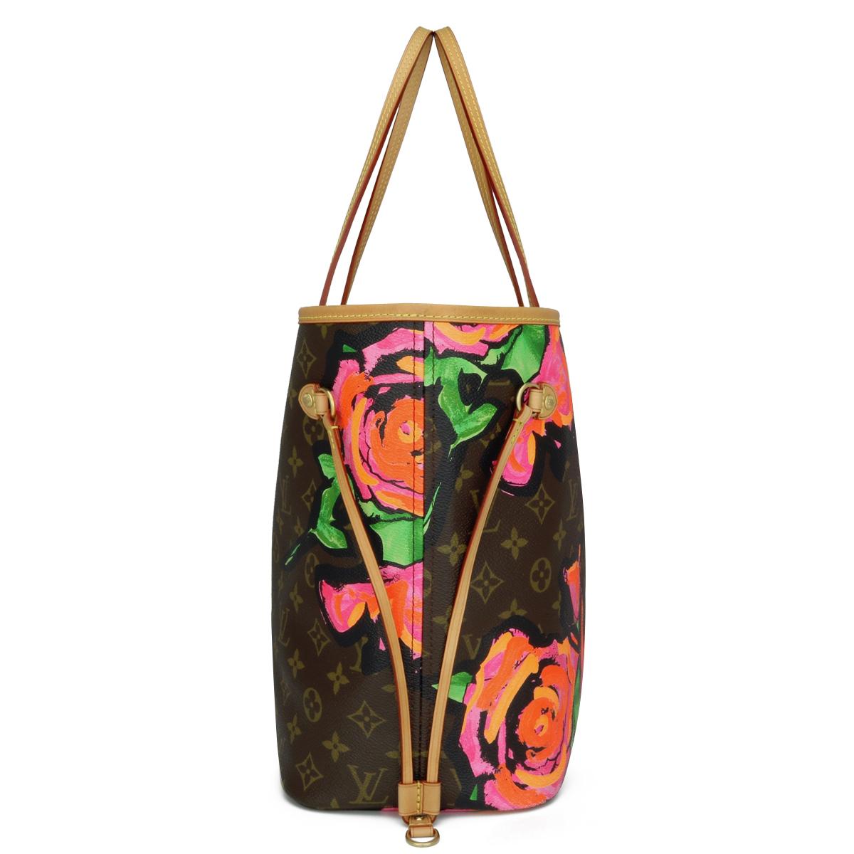 Women's or Men's Louis Vuitton Neverfull MM Bag in Monogram Roses 2009 Limited Edition