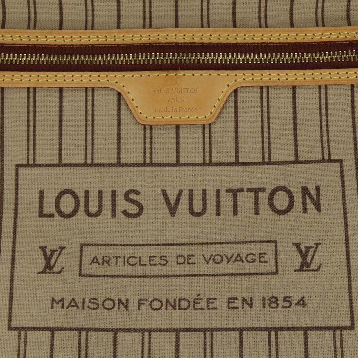 Sac Louis Vuitton Neverfull MM en monogramme avec intérieur beige, 2014 en vente 11