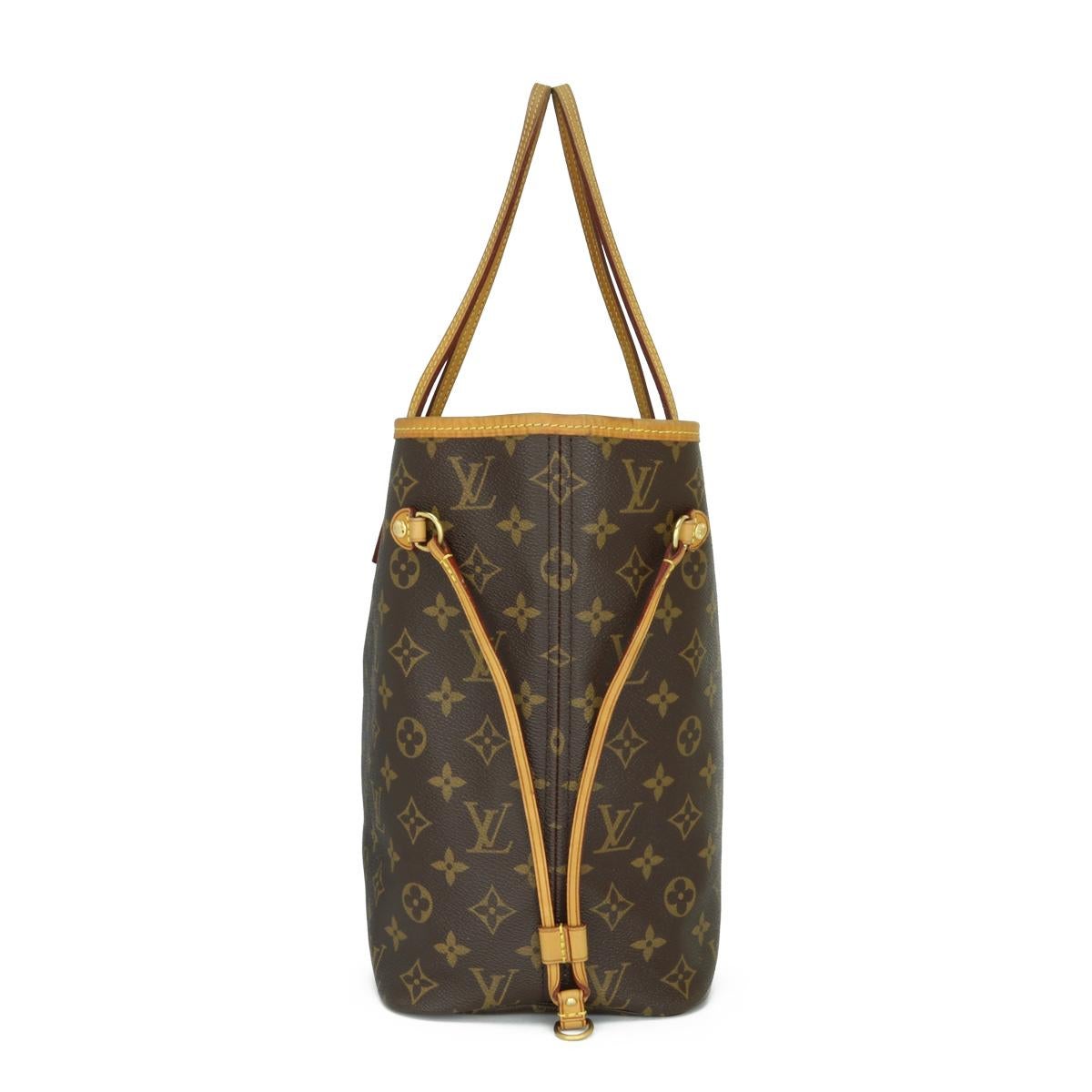 Louis Vuitton Neverfull MM Bag in Monogram with Beige Interior 2014 In Good Condition In Huddersfield, GB