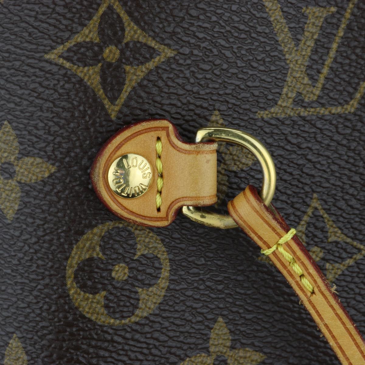 Black Louis Vuitton Neverfull MM Bag in Monogram with Beige Interior 2014 For Sale