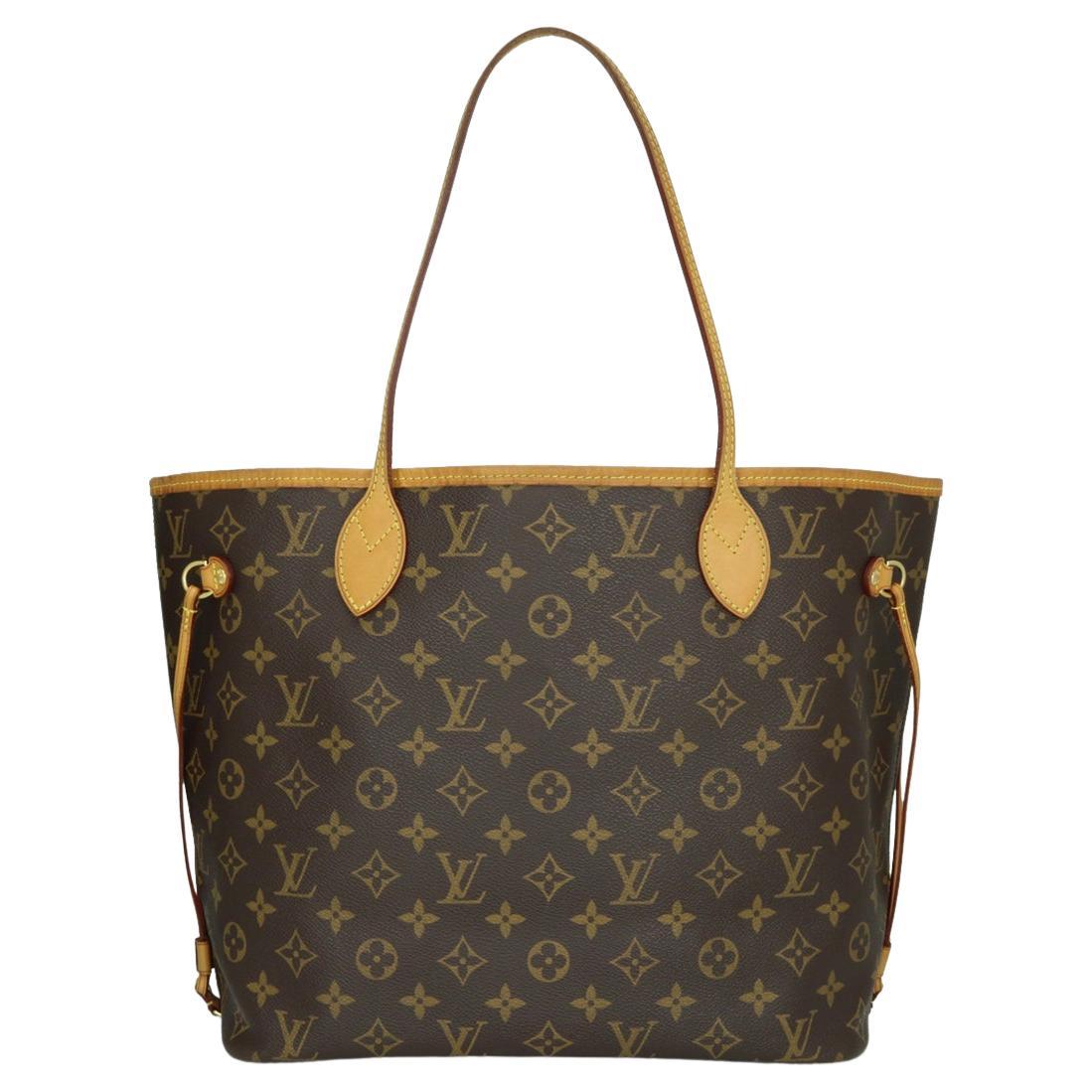 Louis Vuitton Neverfull MM Bag in Monogram with Beige Interior 2014 For Sale