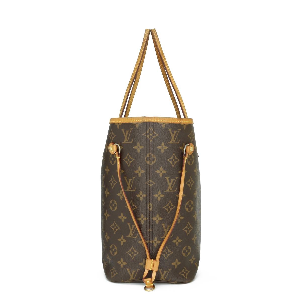 Nero Louis Vuitton Neverfull MM Borsa in Monogram con interni beige 2017 in vendita