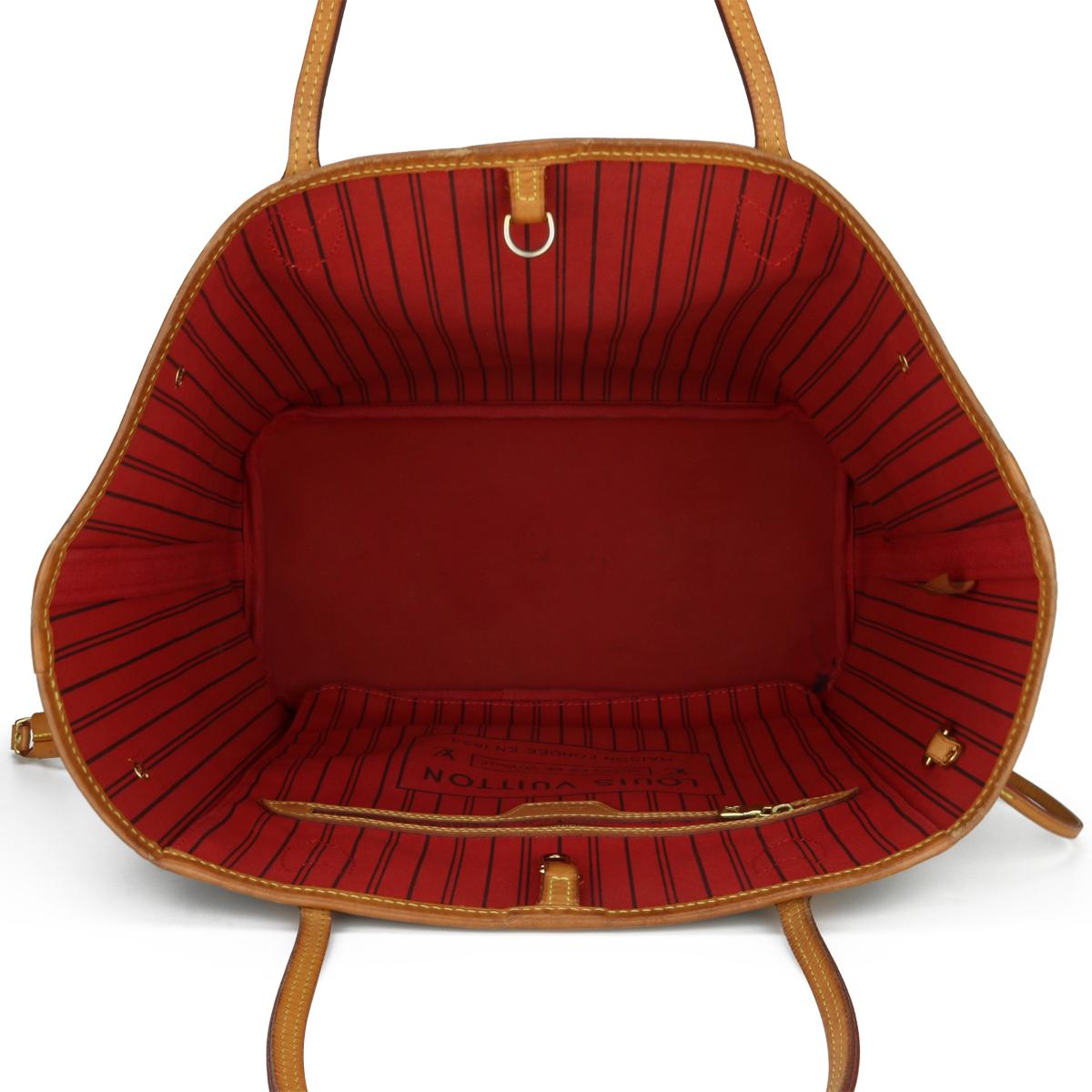 Louis Vuitton Neverfull MM Bag in Monogram with Cherry Red Interior 2019 For Sale 9