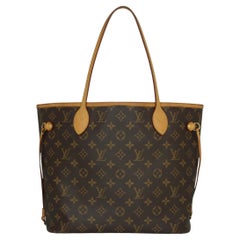 Used Louis Vuitton Neverfull MM Bag in Monogram with Cherry Red Interior 2019