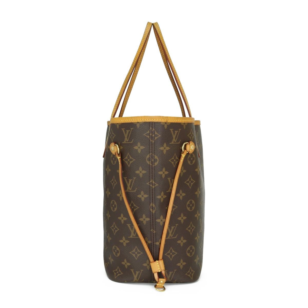 Black Louis Vuitton Neverfull MM Bag in Monogram with Pivoine Interior 2016