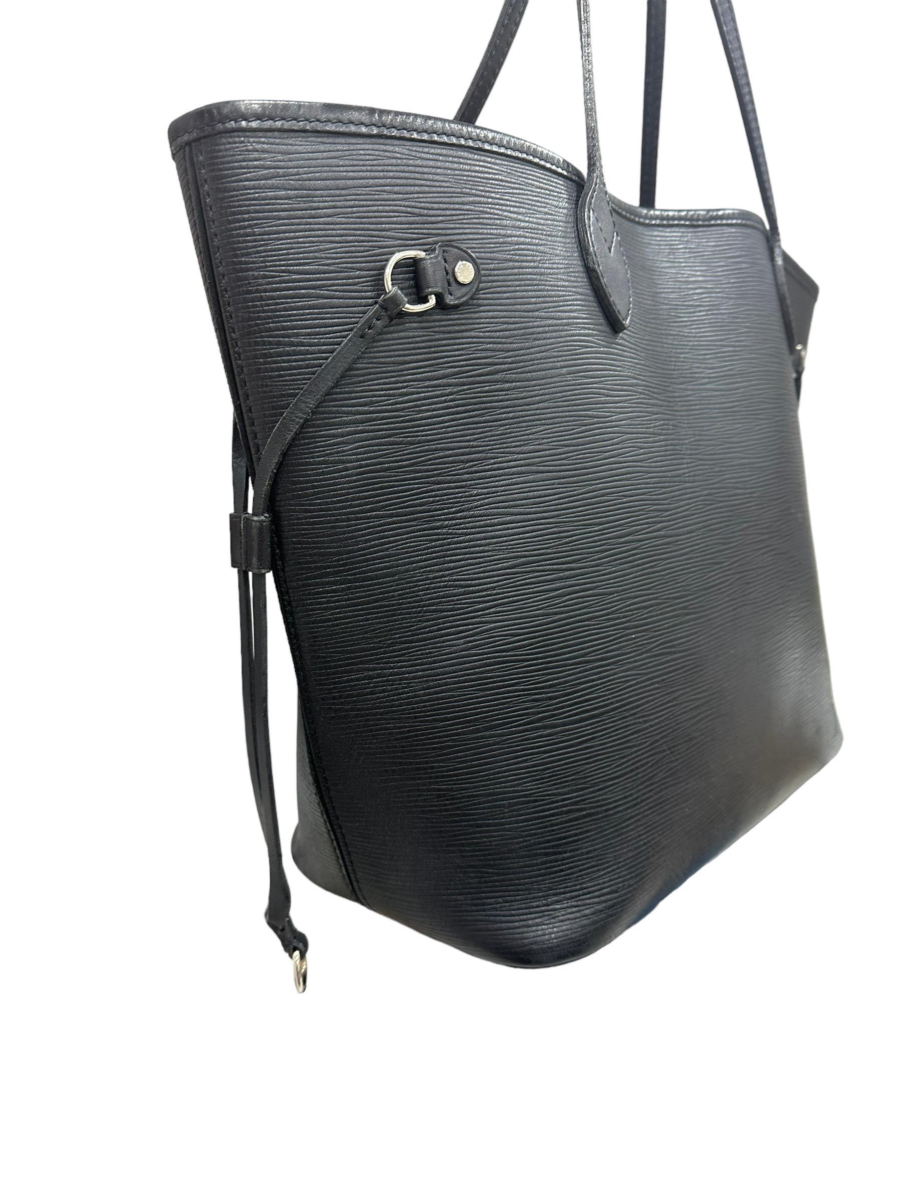 Louis Vuitton Neverfull MM Black Epi Leather Shoulder Bag 1