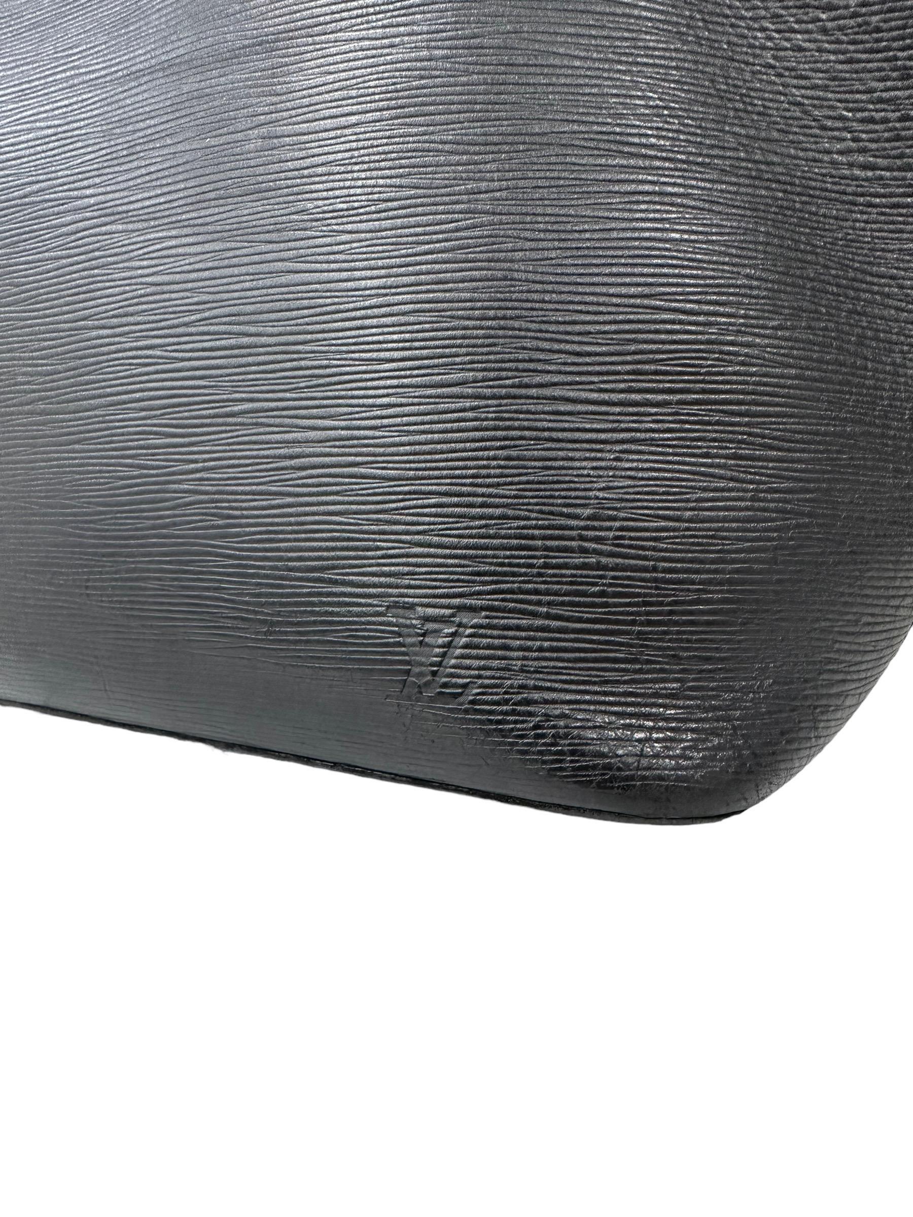 Louis Vuitton Neverfull MM Black Epi Leather Shoulder Bag 2