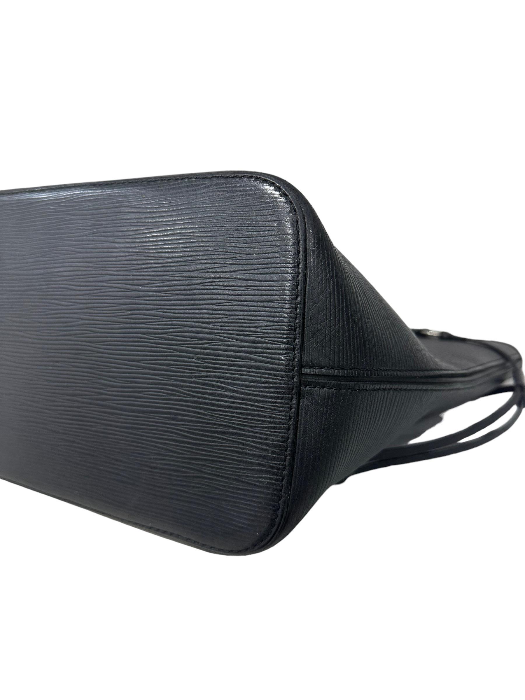Louis Vuitton Neverfull MM Black Epi Leather Shoulder Bag 4