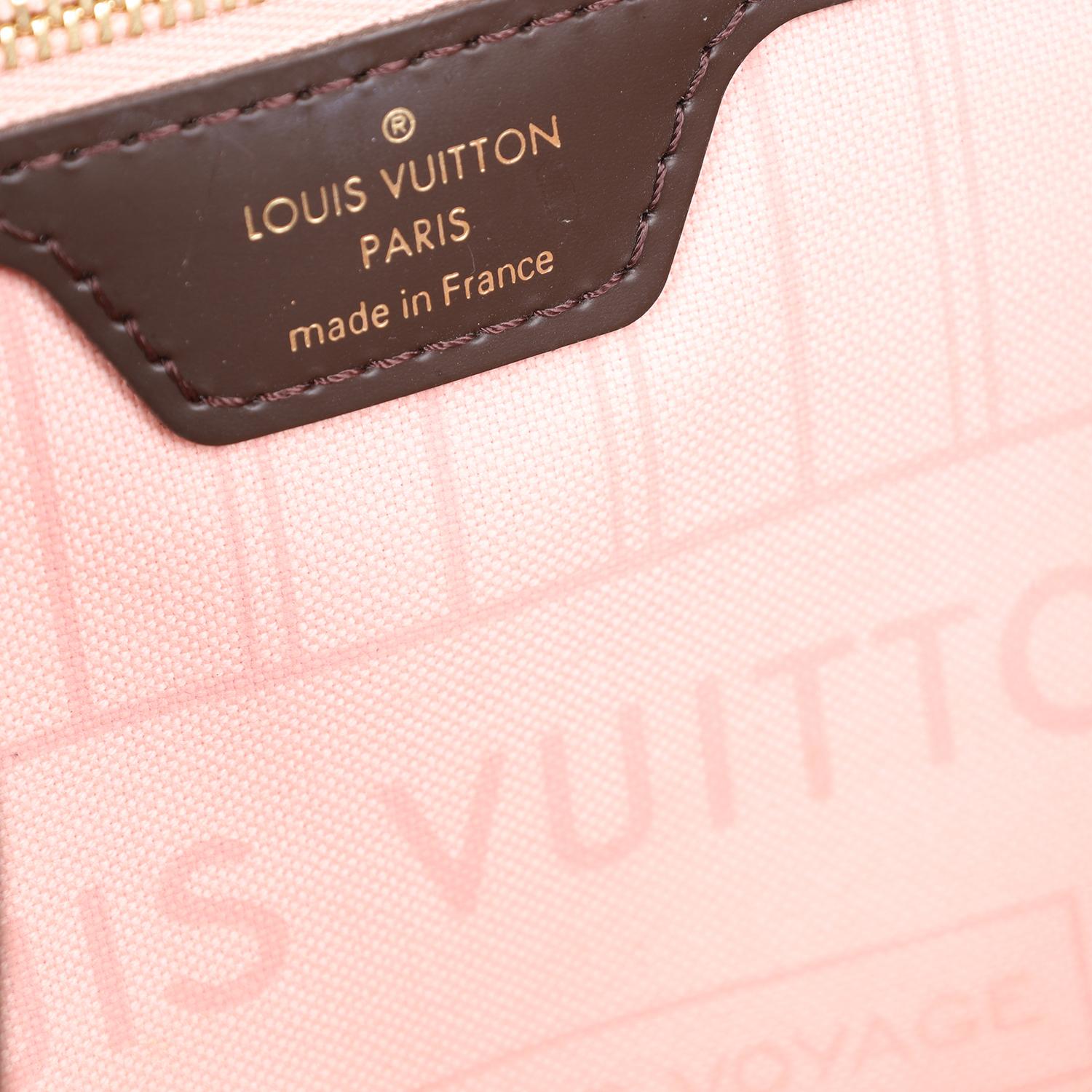 Louis Vuitton Neverfull MM Braided Handle Damier Ebene Brown 8