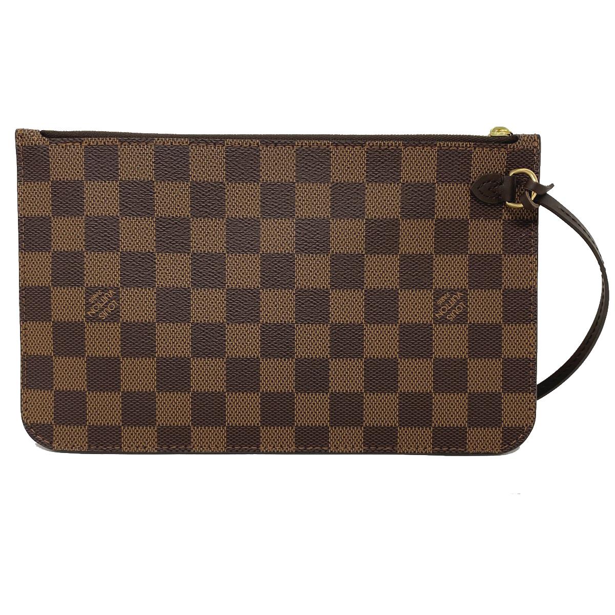 Louis Vuitton Neverfull MM Cherry Damier Ebene Leather Canvas Tote Handbag 2