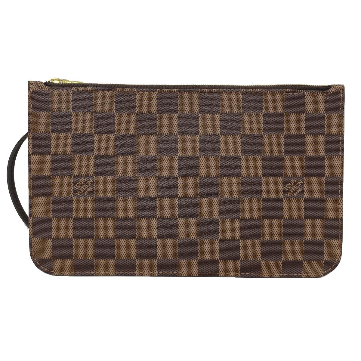 Louis Vuitton Neverfull MM Cherry Damier Ebene Leather Canvas Tote Handbag 3