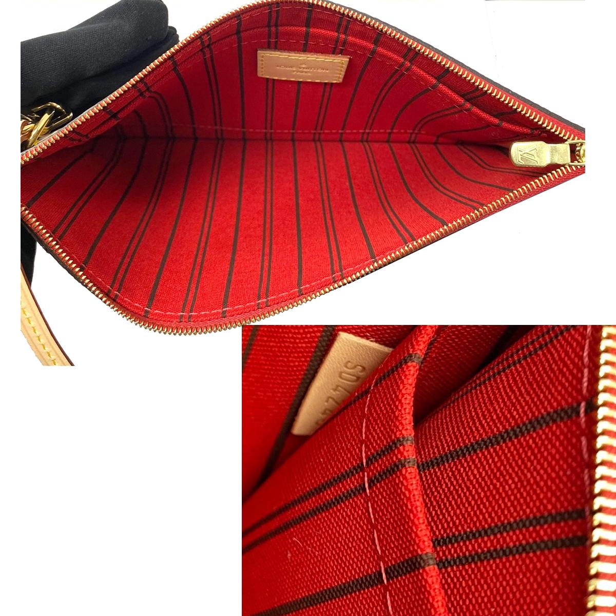 Louis Vuitton Neverfull MM Cherry Monogram Leather Canvas Tote Handbag  4