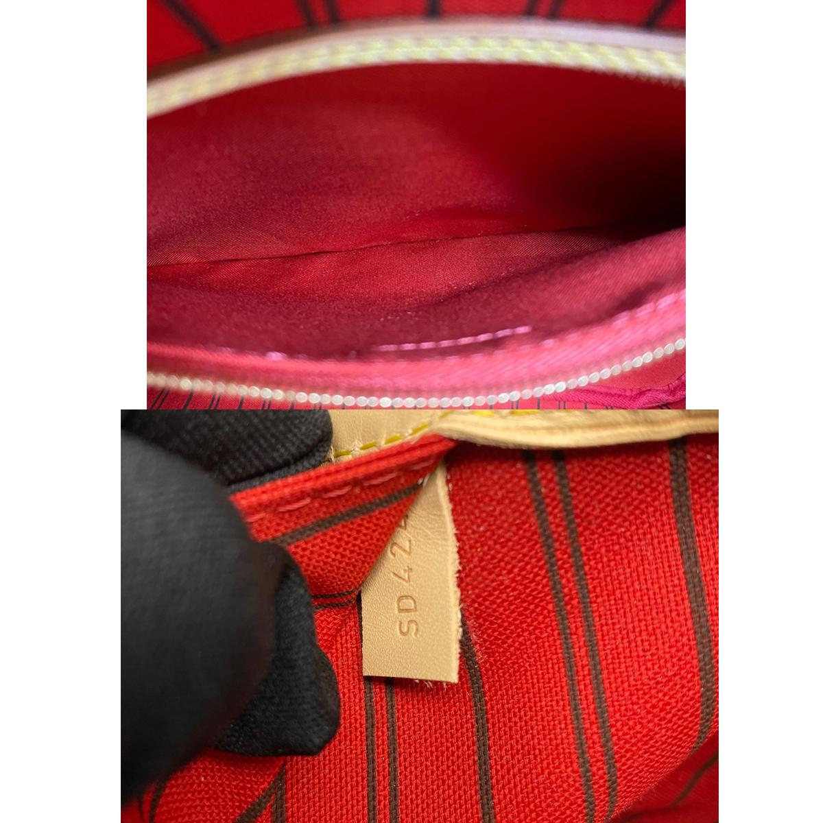 Louis Vuitton Neverfull MM Cherry Monogram Leather Canvas Tote Handbag  1