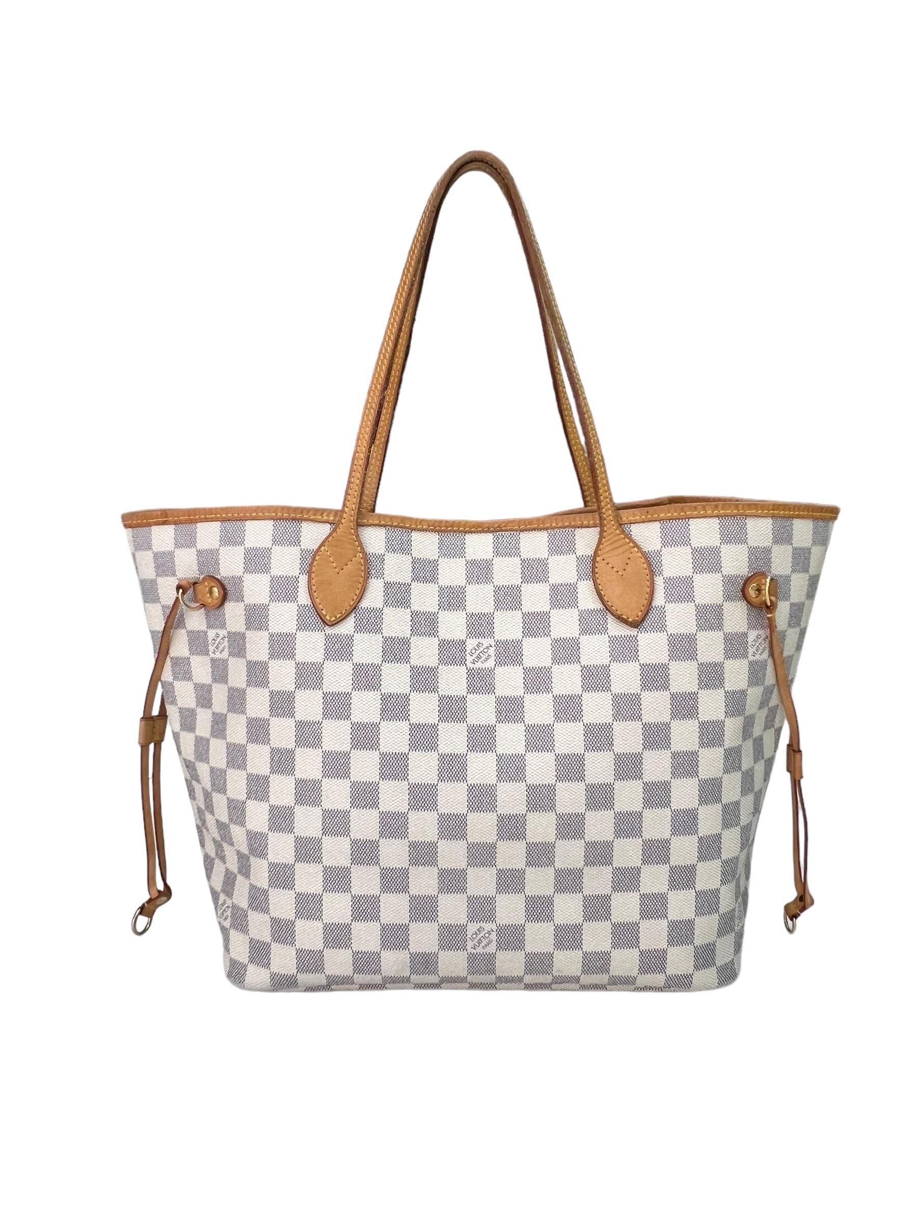 Women's Louis Vuitton Neverfull MM Damier Azur Borsa A Spalla 