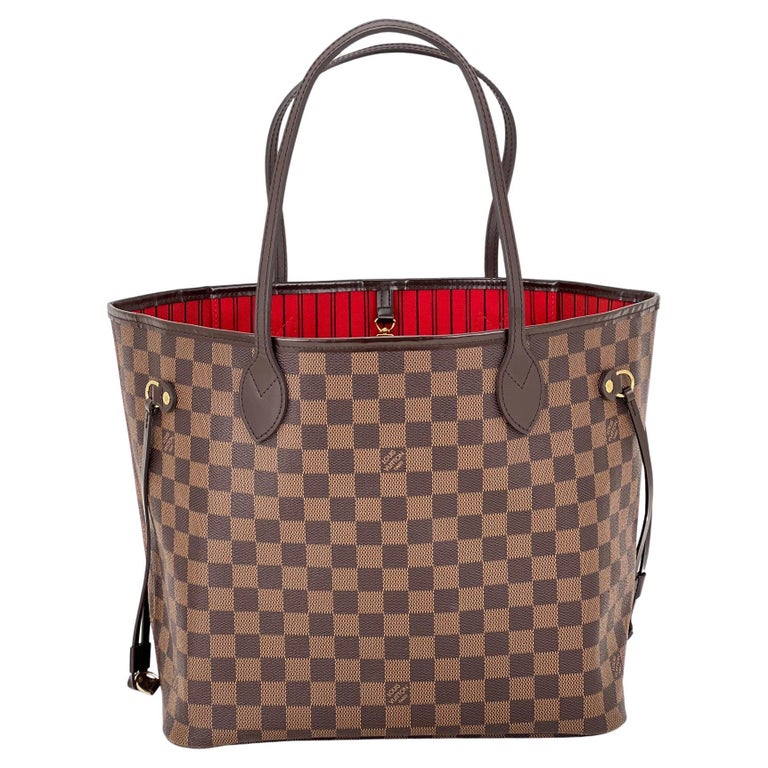 Louis Vuitton Neverfull MM Damier Ebene Canvas Tote Bag W/Organizing insert  For Sale at 1stDibs