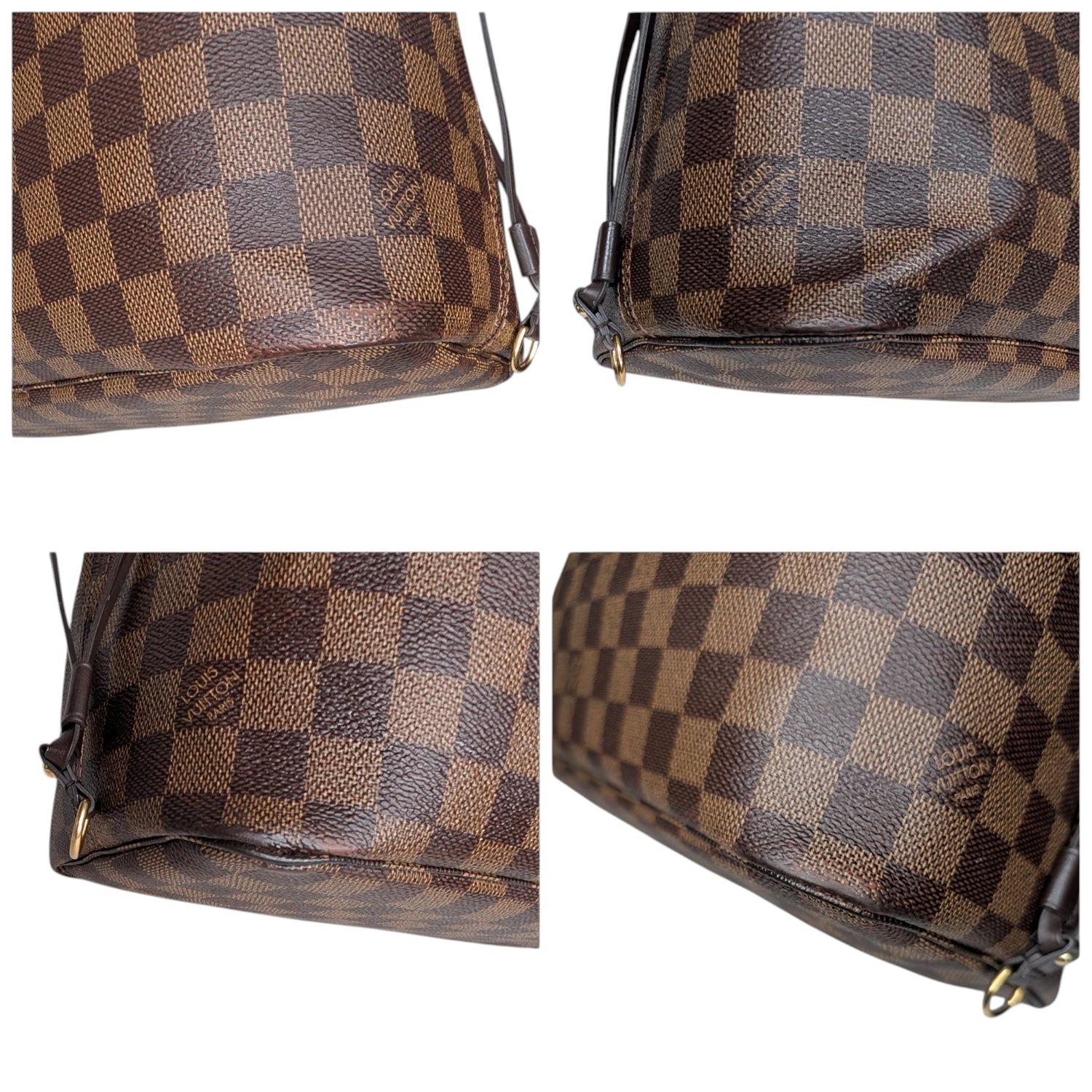Louis Vuitton Neverfull MM Damier Ebene Tote Pink Ballerine im Angebot 4