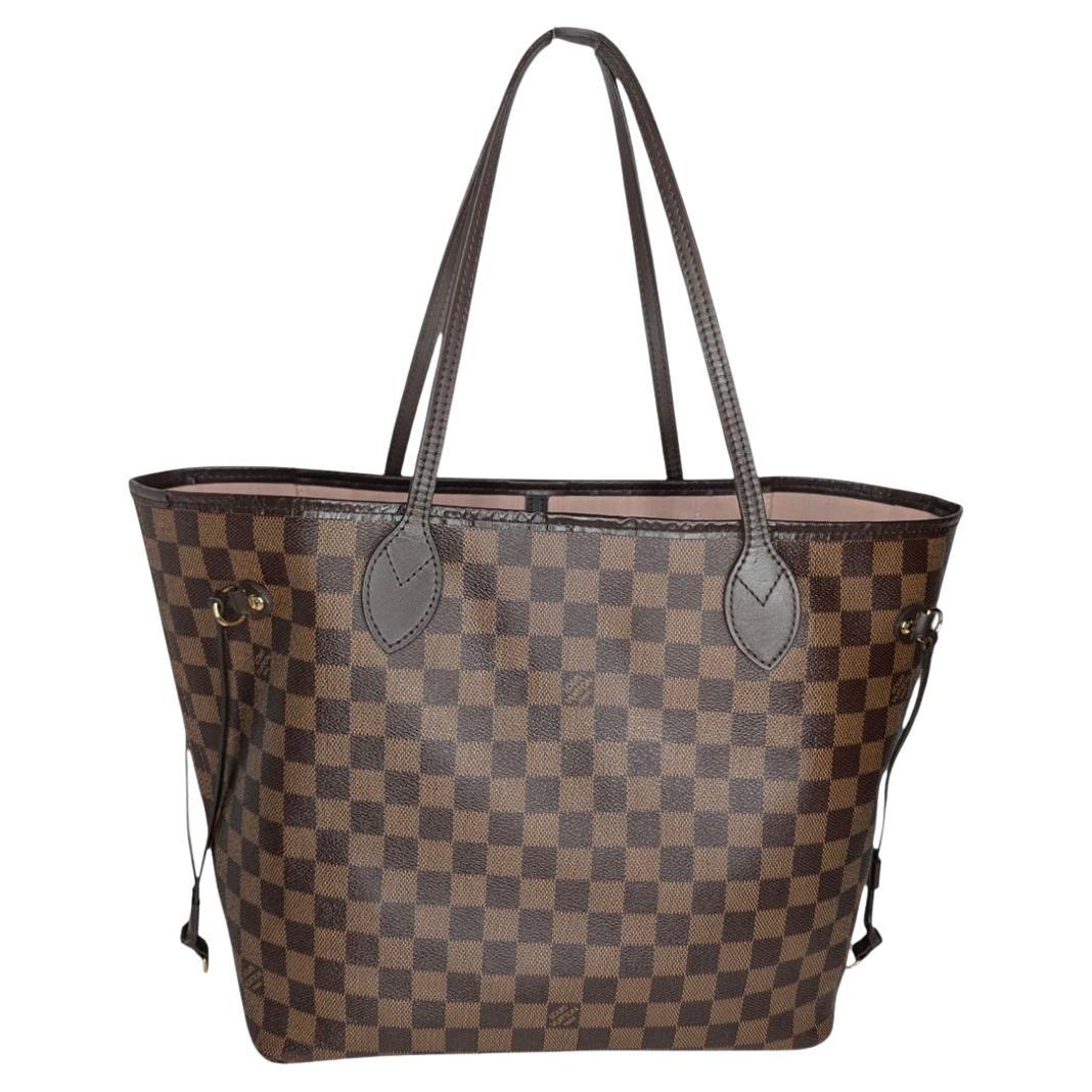 Louis Vuitton Neverfull MM Damier Ebene Tote Pink Ballerine im Angebot