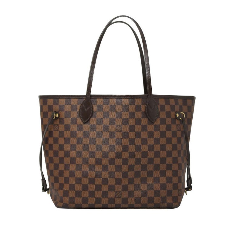 Louis Vuitton Neverfull MM Damier Ebene Tote with Pochette, Dust bag