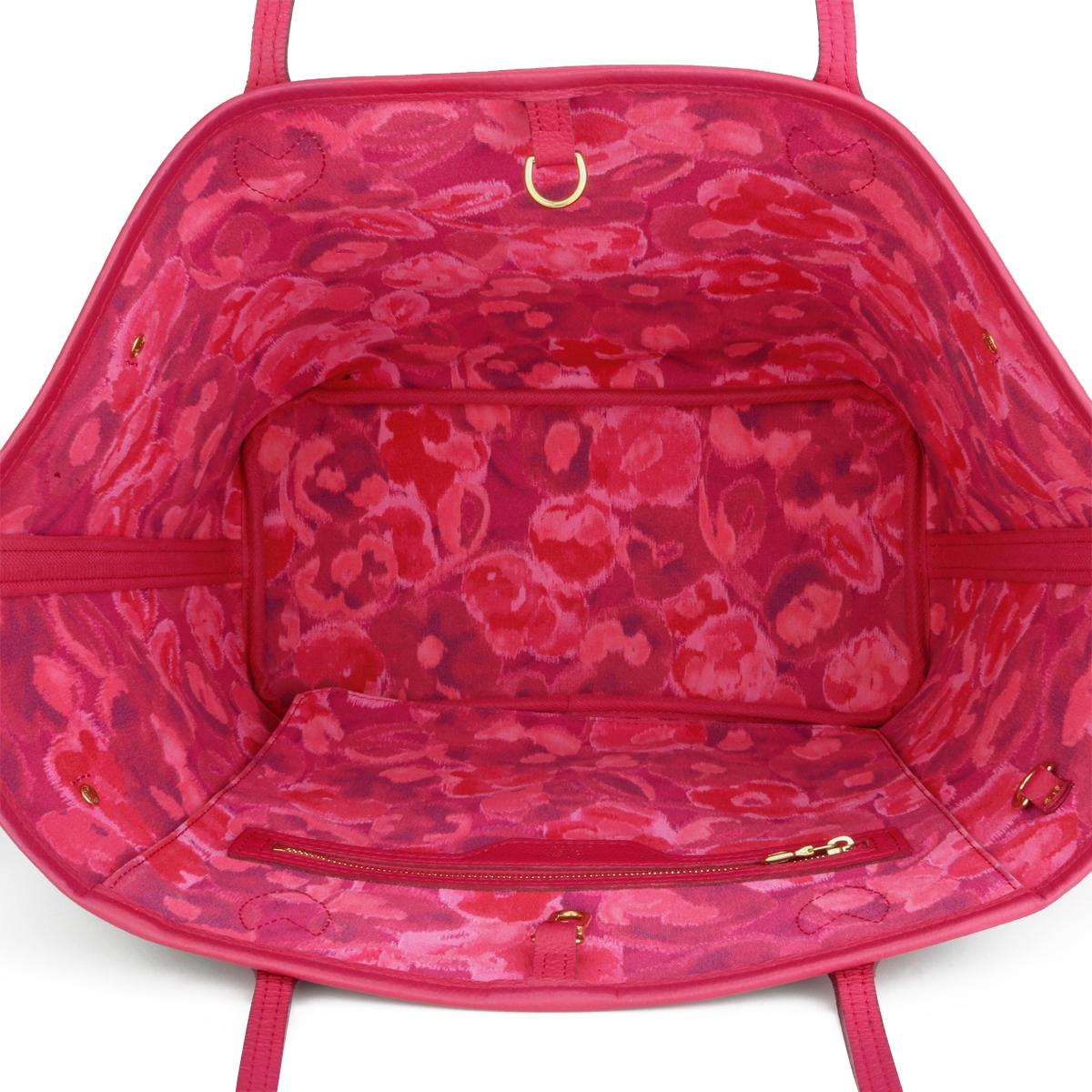 Louis Vuitton Neverfull MM Ikat Bag in Monogram Fuchsia 2013 Limited Edition For Sale 11