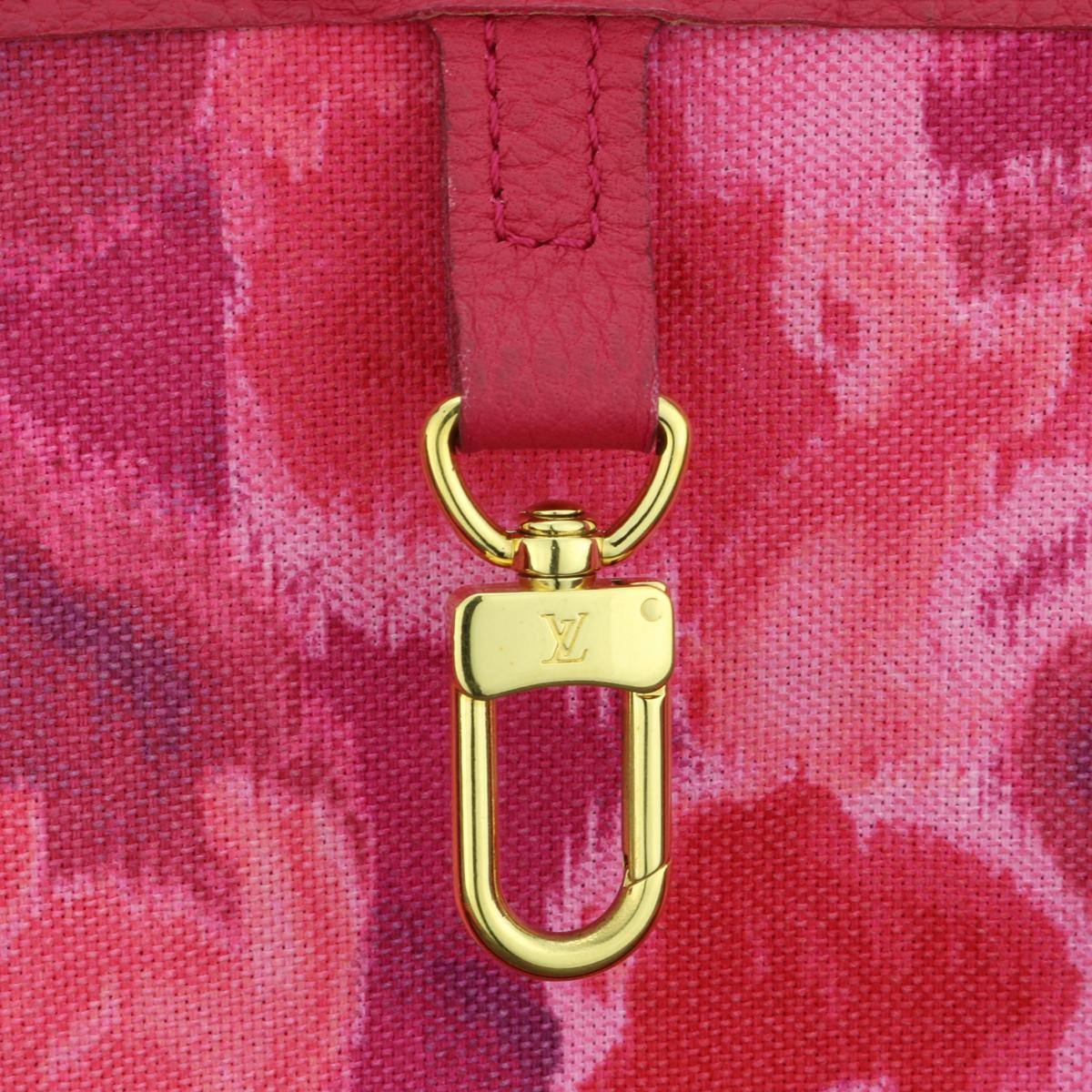 Louis Vuitton Neverfull MM Ikat Bag in Monogram Fuchsia 2013 Limited Edition For Sale 12