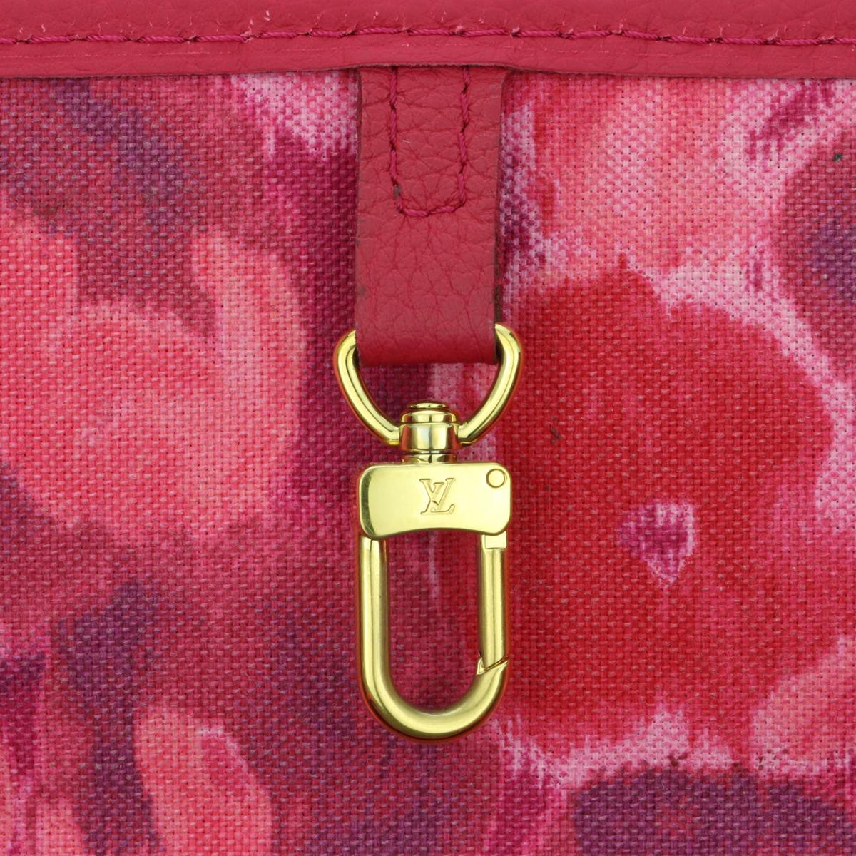 Louis Vuitton Neverfull MM Ikat Bag in Monogram Fuchsia 2013 Limited Edition For Sale 11