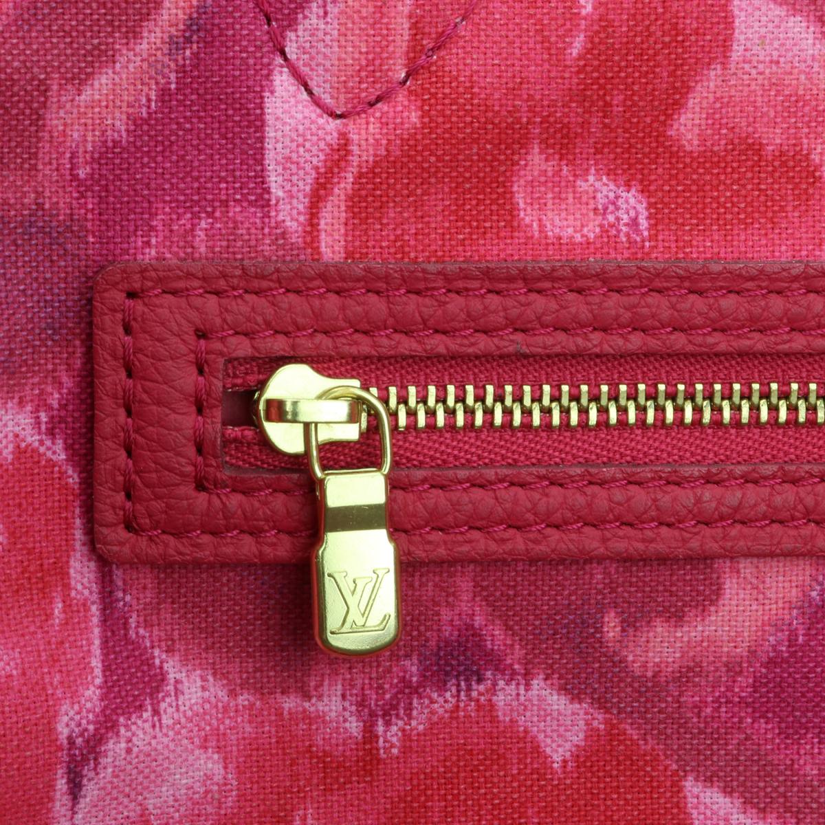 Louis Vuitton Neverfull MM Ikat Bag in Monogram Fuchsia 2013 Limited Edition For Sale 12