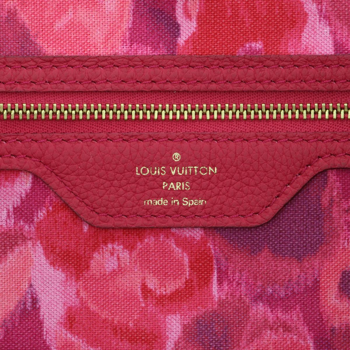Louis Vuitton Neverfull MM Ikat Bag in Monogram Fuchsia 2013 Limited Edition For Sale 14