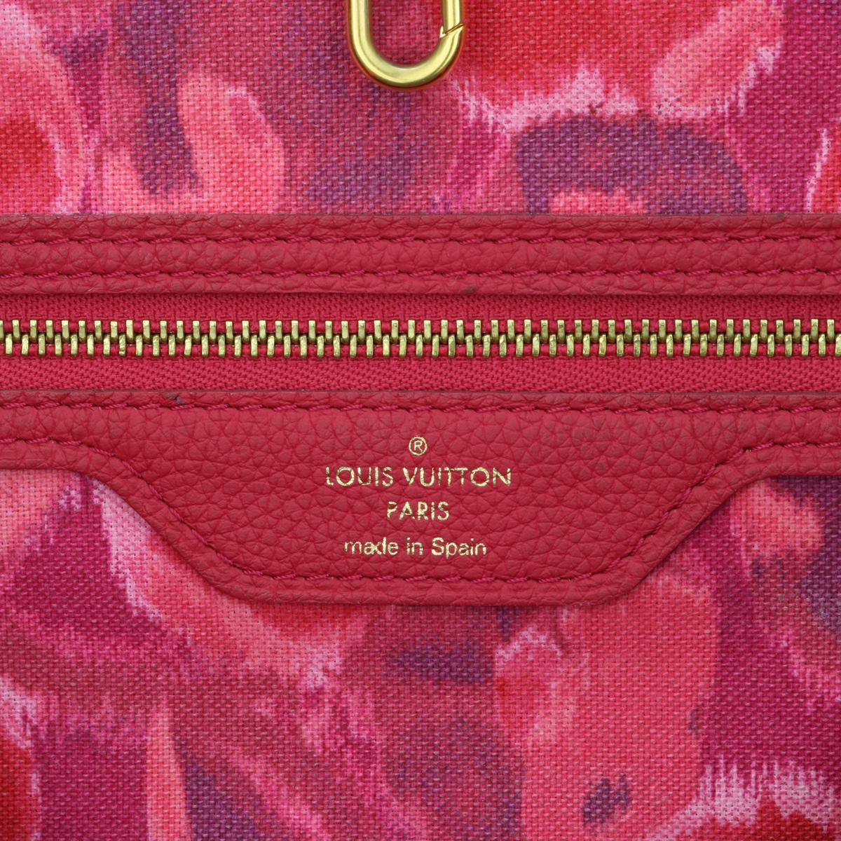 Louis Vuitton Neverfull MM Ikat Bag in Monogram Fuchsia 2013 Limited Edition For Sale 13