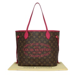 Louis Vuitton Neverfull MM Ikat Bag in Monogram Fuchsia 2013 Limited Edition