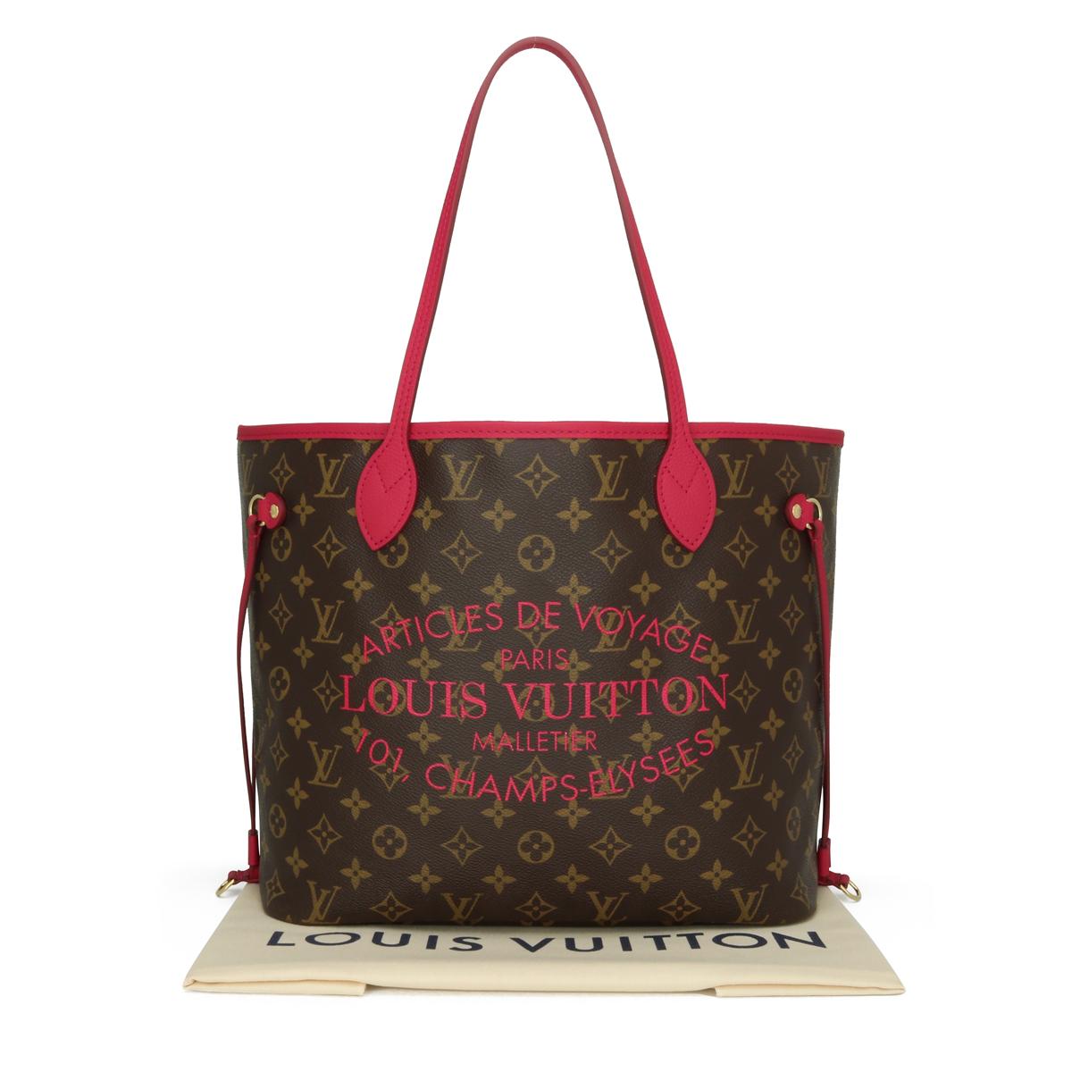 Louis Vuitton Neverfull MM Ikat Bag in Monogram Fuchsia with Fuchsia Floral Interior with Gold-Tone Hardware 2013 Limited Edition.

This bag is in very good condition.

Inspired by the sun-drenched Mediterranean, the Monogram Ikat line features the