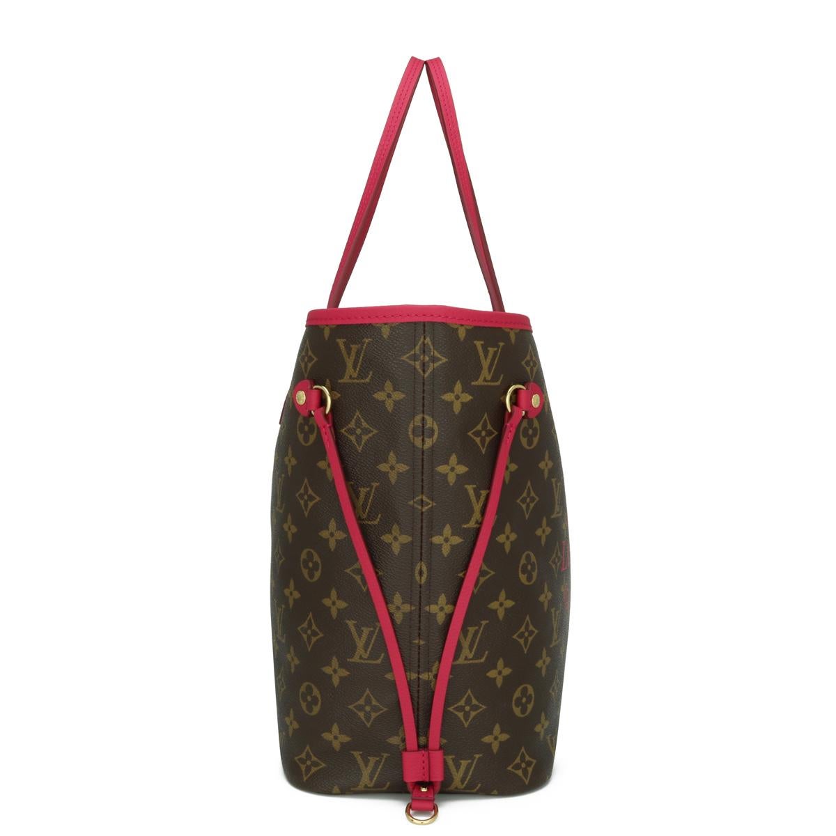 Louis Vuitton Neverfull MM Ikat Bag in Monogram Fuchsia 2013 Limited Edition In Good Condition For Sale In Huddersfield, GB