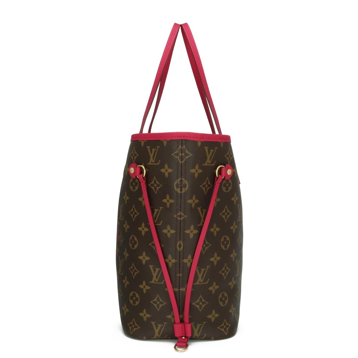 Women's or Men's Louis Vuitton Neverfull MM Ikat Bag in Monogram Fuchsia 2013 Limited Edition For Sale