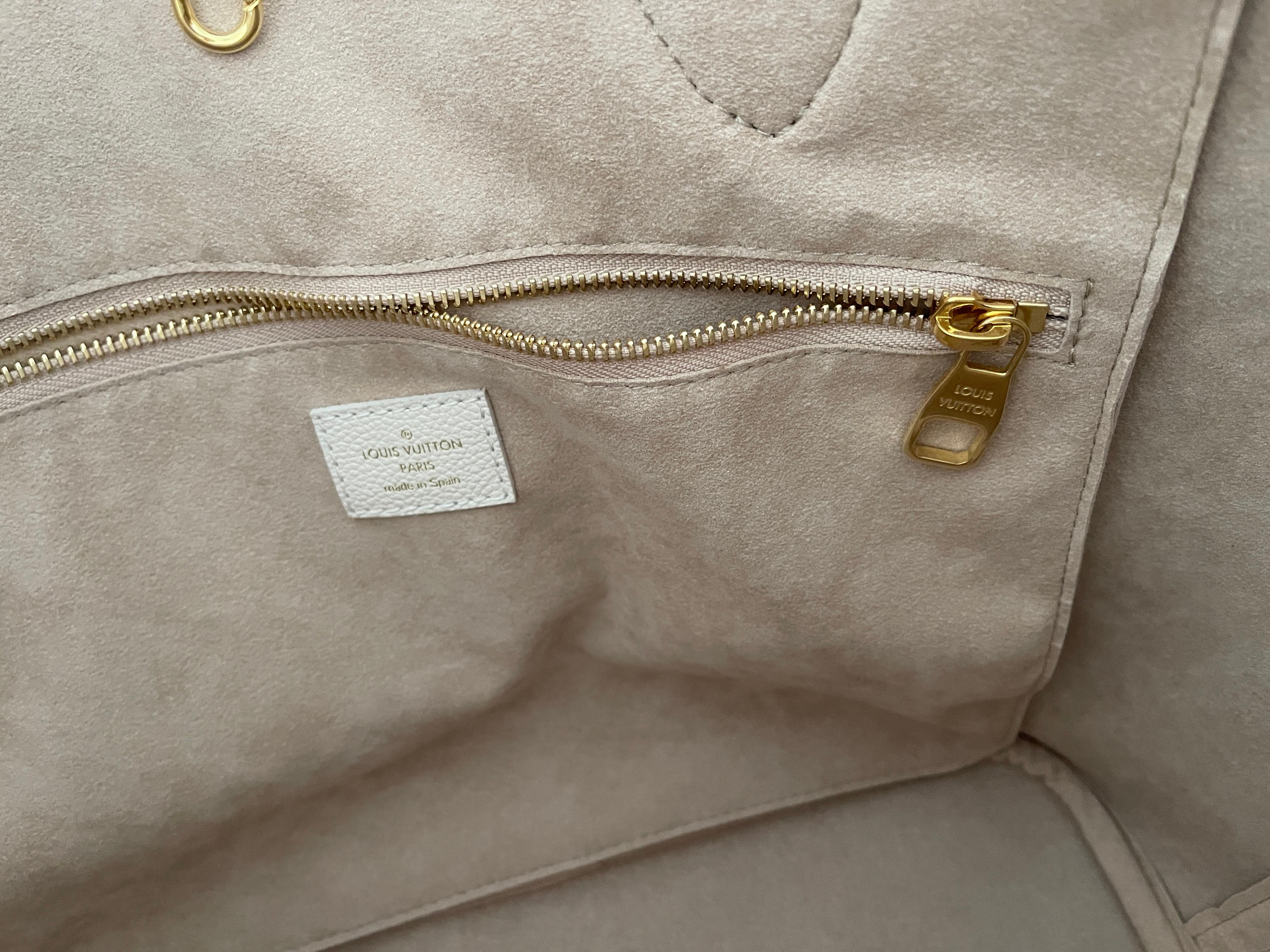 Women's or Men's Louis Vuitton Neverfull MM Kaki Beige Monogram Empreinte Bag SOLDOUT AT LV