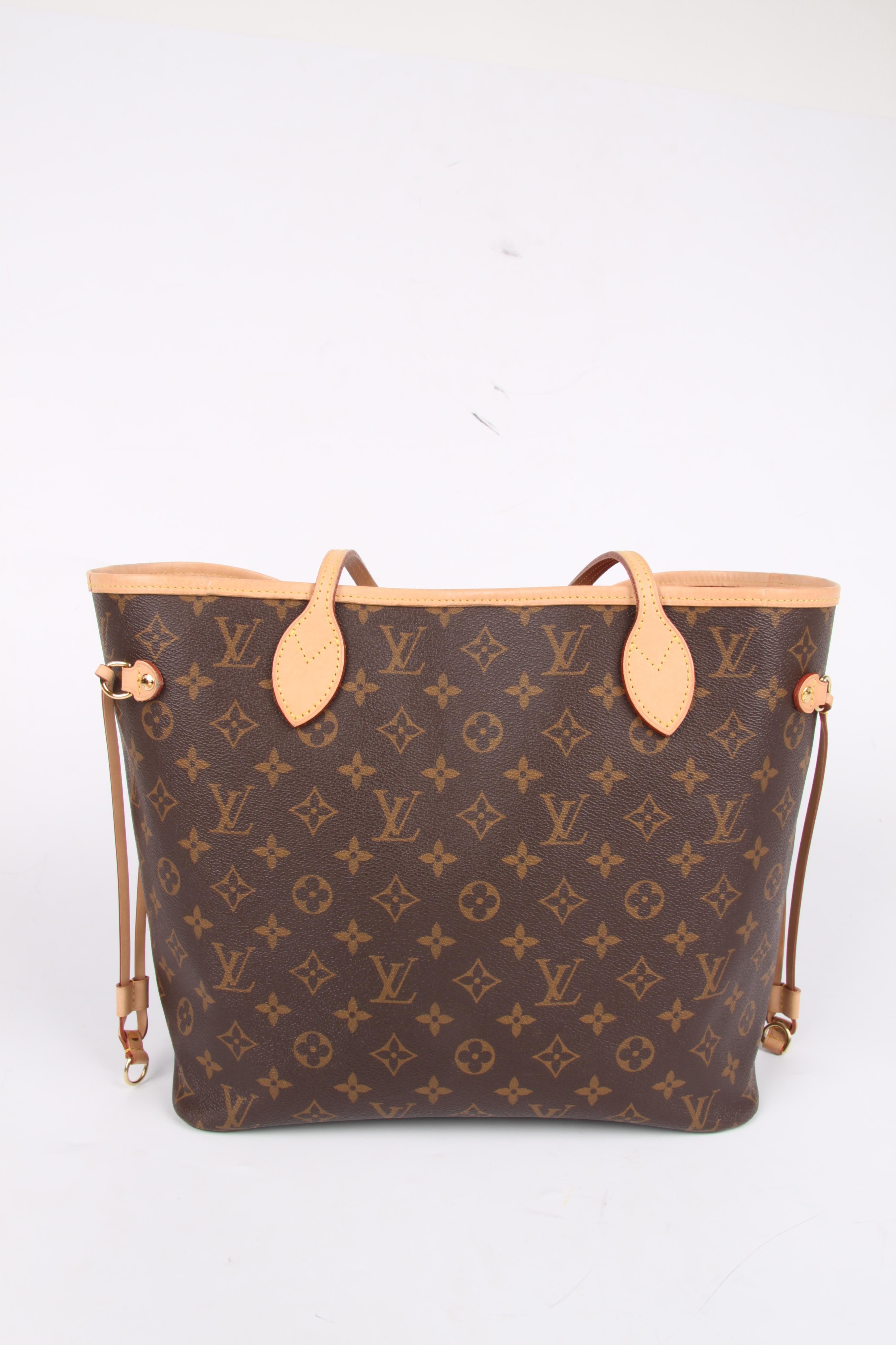 Brown   Louis Vuitton Neverfull MM Monogram Tote Bag - brown   