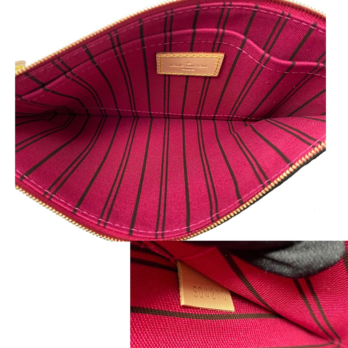 Louis Vuitton Neverfull MM Peony Monogram Leather Canvas Tote Handbag  3