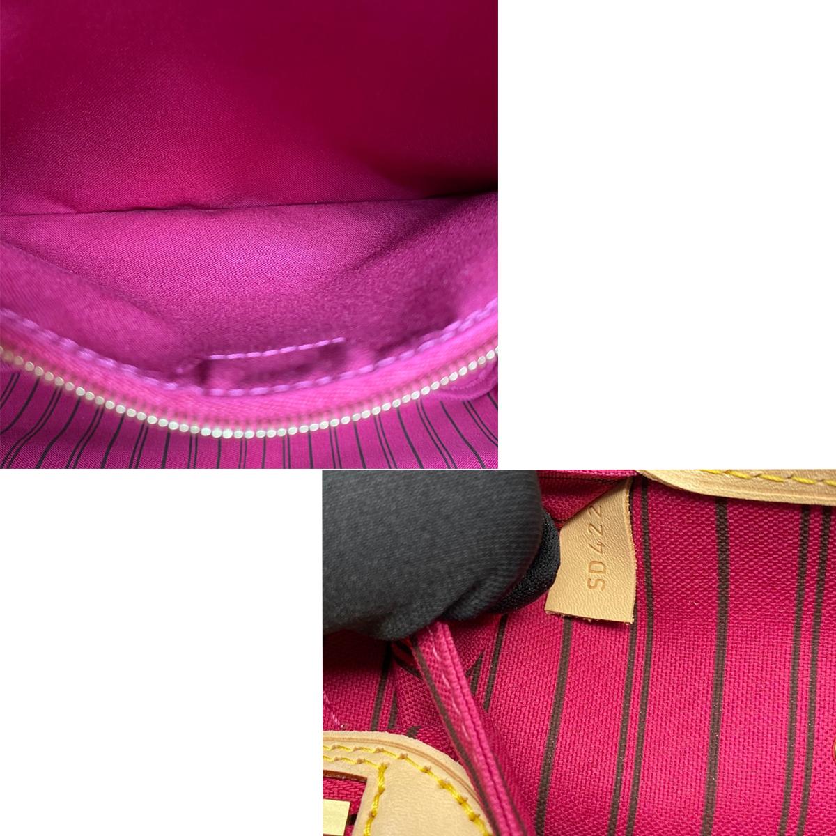 Louis Vuitton Neverfull MM Peony Monogram Leather Canvas Tote Handbag In New Condition In Boca Raton, FL